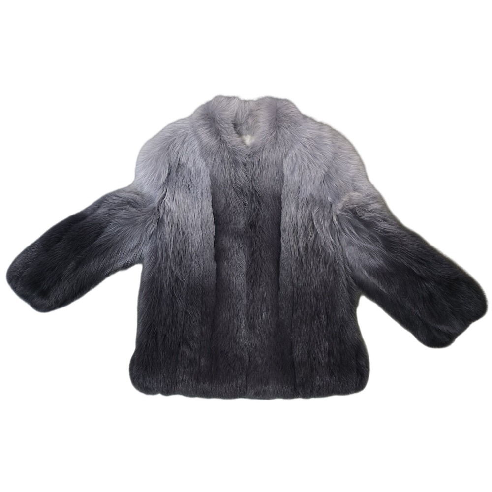 Vintage Ombre‎ Silver Fox Fur Jacket, Impeccable, Flawless , Girls Deserve Fur
